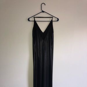 cross-back metallic slip dress ✨💃🏻